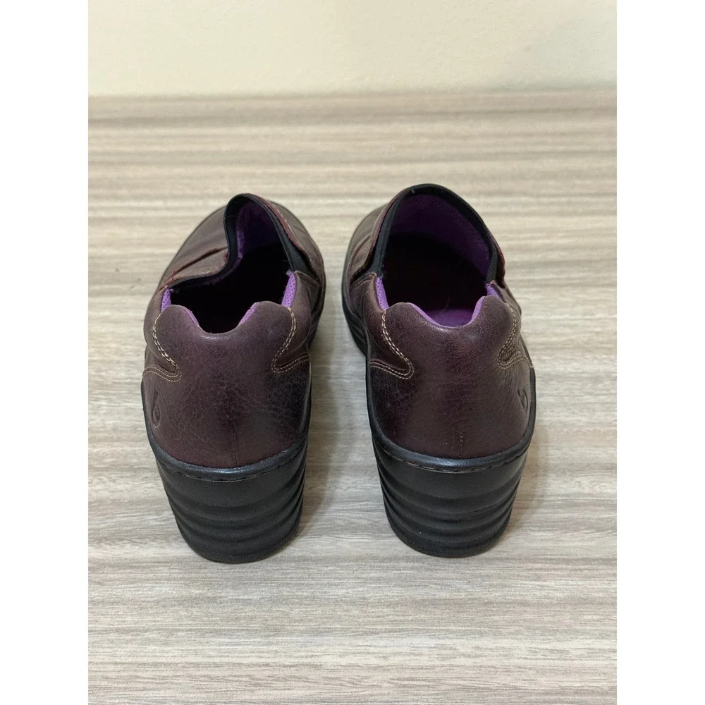 Bionica Women‎ Leather Slip On Wedge Shoes 10 M Brown Comfort Gorpcore 4506001